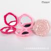 Mini Rosa Espejo Pequeño Regalo Pequeño Mini Portátil Plegable Espejo de Doble Cara Estilo Japonés y Coreano Lindo Espejo de Maquillaje de Dibujos Animados para Niñas