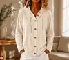 Chaqueta cárdigan con capucha de terciopelo abotonada europea y americana 2026, nueva moda casual de color liso para otoño e invierno, ropa para mujer