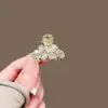 Pinza para el Cabello de Moda con Pequeños Diamantes de Imitación, Estilo Coreano, Pinza de Tiburón de Alta Gama para la Parte Posterior de la Cabeza, Accesorio para el Cabello para Media Recogida para Mujeres