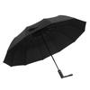 Paraguas automático de doce varillas Yujing, paraguas de negocios para hombre reforzado resistente al viento, mango alargado, doble uso para lluvia y llovizna, paraguas resistente al agua