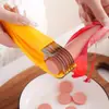 Rebanador de plátano, Pinza para salchicha de jamón, Divisor de frutas, Cortador multifuncional creativo, Herramienta para cortar melón, Gadget de cocina