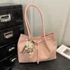 Versátil Sencillo Moda Alta Calidad Textura Primavera/Verano 2026 Nuevo Bolso de Hombro Único para Mujer Viaje Diario Casual Color Sólido Elegante Plisado