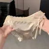 Ropa Interior de Satén con Encaje Pure Desire para Mujer Sexy de Grado Superior Delgada Transpirable Sensación de Alta Gama No se Sube Cómodos Calzones Triángulo de Cintura Baja