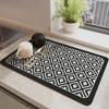 Atacado transfronteiriço tapete de escorredor de cozinha mesa de jantar absorção de água absorção de óleo lama de diatomáceas tapete antiderrapante tapete isolante de calor para bancada de máquina de café