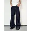 Jeans Anchos de Pierna Recta Estilo Retro Americano para Hombre Marca de Moda Nuevos Holgados Caída Casual Pierna Recta Pantalones Largos Ropa para Hombre