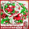 Decoração de Bolo de Natal Contas de Açúcar Atacado Basto de Natal Comestível Contas de Floco de Neve Azul e Branco Ingredientes para Assar Sobremesas