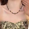 Colar de pérolas barrocas para mulheres, versátil, design de nicho, corrente para suéter, sofisticado, luxo leve, joias por atacado