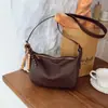 Bolsa de Ombro Transversal Casual Retro Simples de Moda Feminina de Nicho Estilo Coreano para Trabalho e Deslocamento Bolsa Dumpling