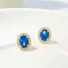 Pendientes de Botón de Diamante de Lujo Ligero de Moda para Mujer Exquisitos Pequeños Elegantes Pendientes de Alto Nivel Estilo Retro Hong Kong Pendientes Hepburn