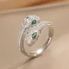 Anillo Exquisito Super Brillante de Circonita para Niñas, Lujo Accesible y Anillo de Apertura Ajustable de Gama Alta, Baño de Oro Real Simple