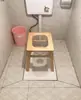 Estante para Inodoro para Hogares de Personas Mayores y Artefacto de Baño para Mujeres Taburete para Sentarse Silla Taburete Auxiliar de Madera para Mujeres Embarazadas