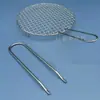 Grelha de aço inoxidável 304 com pés, adequada para fogões elétricos de cerâmica, air fryers e para grelhar carne; grade redonda para cozinhar no vapor