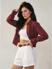 2026 Amazon Transfronterizo OZON Nuevo Cárdigan Camisa Casual Holgado de Hombros Caídos con Retazos de Encaje Rayado para Mujer