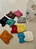 WGWE2026 Outono Feminino Estilo Coreano Básico Slim Fit Multicor Gola Redonda Manga Três Quartos Camiseta EW11004