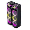 Nueva Caja de Audio Doble de 12 Pulgadas 120 Vatios Alta Potencia Bluetooth Karaoke Par de Altavoces Rgb Subwoofer Altavoz de Fiesta