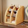 Caja de almacenamiento de escritorio, organizador de cosméticos, estante de almacenamiento de labiales, portalápices para estudiantes, caja de almacenamiento de brochas de maquillaje para dormitorio de niñas