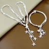 Joyería de comercio exterior plateada moda estrella de mar serpiente hueso pulsera collar pendientes coreanos más vendidos en stock suministro traje al por mayor