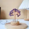 Lámpara de Noche Árbol de Dinero de Cristal Natural Transfronterizo Adornos Racimo de Cristal Blanco Luminoso USB Lámpara de Mesita de Noche Adornos para el Hogar
