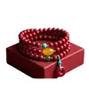 Pulsera de Cinabrio Arena Dorada Morada Hebilla de Paz Tres Círculos Pareja Año Zodiacal Pulsera Artículos de Puesto Callejero Fuente de Mercancía Adornos Regalos Mayoreo