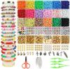 26 grades estilo boêmio DIY contas de cerâmica macia acessórios pulseira de cordão contas soltas espaçador contas de rosto sorridente terno de cerâmica macia