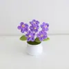 Día del Maestro Maceta Tejida Flor Artificial Acabados Adornos Decoración Hogar Amigos Mejor Amigo Regalos Regalo Flores en Maceta