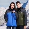 Jaquetas de Exterior para Homens e Mulheres, Forradas com Lã e Espessadas para Proteção contra o Frio e Calor, Uniformes de Trabalho para Grupos com Logo Impresso, Jaquetas Plus Size