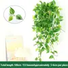 Hera Artificial Verde Pendurada na Parede Flor de Plástico Trepadeira Planta Suspensa Falsa para Interior Decoração de Planta Suspensa Falsa Decoração de Parede Venda por Atacado