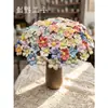 Flores de Cerâmica Jingdezhen Alta Temperatura Feitas à Mão Flores de Simulação Flores Preservadas Ornamentos Decorativos Vasos Buquês Presentes de Dia das Mães