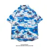 Camisa Hawaiana de Manga Corta Camisa de Manga Corta para Hombre Verano Nuevo Playa Camisa Floral Ropa de Pareja Camisa Holgada