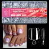Puntas para Uñas de Manos y Pies, Parches para Uñas de Pies de Cobertura Total Sin Costuras de Alta Transparencia, No Requieren Limado, Puntas de Uñas Mate Ultradelgadas, Uso Profesional para Salones de Uñas