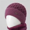 Sombrero de invierno para ancianos, sombrero de lana para abuela con protección cálida para las orejas, sombrero de punto para anciana con forro polar, sombrero frío para madre