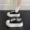 Zapatos Blancos Ligeros de Suela Gruesa para Mujer 2025 Nuevos Otoño Populares Versátiles Zapatos de Suela Blanda Que Parecen Adelgazantes Aspecto Zapatos Casuales