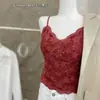 Camisola de encaje con cuello en V para mujer, para Otoño e Invierno, con copas, corte ajustado y espalda bonita, top interior cálido 6099
