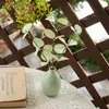 Folha de Eucalipto Pe Pequeno Galho Único Flor Artificial Fabricante Decoração de Casa Rosa Parede Flor Falsa Ins Buquê de Casamento