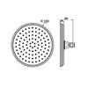 Cabezal de Ducha Grande de 9 Pulgadas con Impulso de Aire para Baño del Hogar, Cabezal de Ducha de Lluvia Montado en Techo para Bañarse, Cabezal de Ducha que Aumenta la Presión