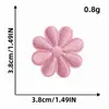 Patch de flor de oito pétalas de cor sólida bordado para consertar furos em roupas, patch de tecido bordado termocolante acessório