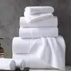 Roupa de cama de hotel cinco estrelas, toalhas 100% algodão com logotipo bordado, toalhas de banho de algodão branco para pousadas, salões de beleza e maternidades
