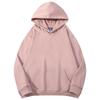 Moletom com Capuz de Lã Pesada 420g Estilo Outono/Inverno Ombro Caído, Blusa Longa Canelada Ultramacia Unissex