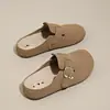 Zapatillas de media caña para mujer estilo Birkenstock con suela gruesa, Zapatos para exteriores, Novedad Primavera 2026, Antideslizantes, Suela suave, Zuecos sin cordones para mujeres embarazadas