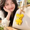 Chaveiro de urso PU de desenho animado, figura 3D fofa, pingente de bolsa, acessório de mochila, pequeno presente, adequado para caixas e bolsas