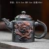Bule de Cerâmica Roxa Conjunto de Chá Bule de Grande Capacidade Dragão e Fênix Auspicioso Bule de Areia Roxa Conjunto de Chá Kung Fu Doméstico Retrô Chinês