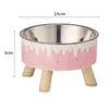 Tigela de Aço Inoxidável Elevada para Pets Antiderrapante Antiderrapante Grande Capacidade para Gatos Cachorros