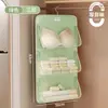Bolsa colgante para almacenamiento de ropa interior, bolsa de malla multicapa tres en uno para panties y sujetadores, organizador colgante para armario y puerta de dormitorio