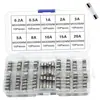 Tubo de Fusible de Vidrio Caja de Muestra Mixta de Fusibles 5*20mm 10 Tipos Total 100 Piezas
