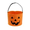 Bolsa Tote de Feltro para Halloween, Novo Balde de Abóbora de Feltro Cartoon de Grande Capacidade, Pequena Bolsa Tote Cesto de Armazenamento de Feltro