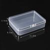 Caja de plástico PP rectangular, caja de almacenamiento rectangular, caja de almacenamiento transparente para piezas, caja de embalaje de productos pequeños, venta al por mayor