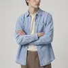 2026 Nova Camisa Jeans Jaqueta Masculina Estilo Outono Casual Versátil Camisa Manga Longa Toque de Luxo Primavera Outono Camisa Masculina