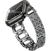 Pulseiras Personalizadas para Apple Watch, Pulseiras Metálicas com Pedras de Diamante da Moda para Homens e Mulheres, Adequadas para Apple Watch Gerações 1-11