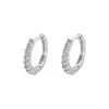 Brincos Pequenos de Argola Retro Estilo Francês Micro-Incustados com Zircônia Ear Cuffs Ins Europeus e Americanos Joias de Design de Nicho