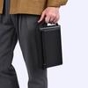 Nuevo Bolso Clutch para Hombre con Candado de Combinación Antirrobo de Gran Capacidad Multibolsillo Bolso de Mano de Negocios Bolso de Moda de Cuero para Hombre